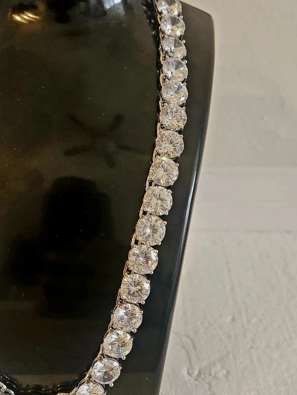 10mm Silver Tennis necklace